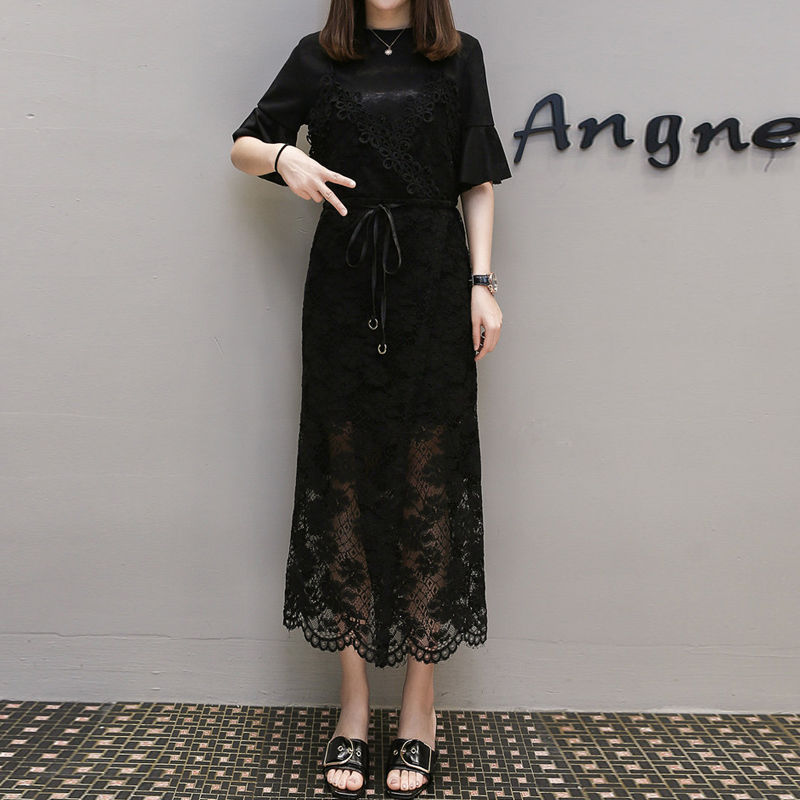 胖女人春季穿搭;大码连衣裙+女单鞋,怎一个美