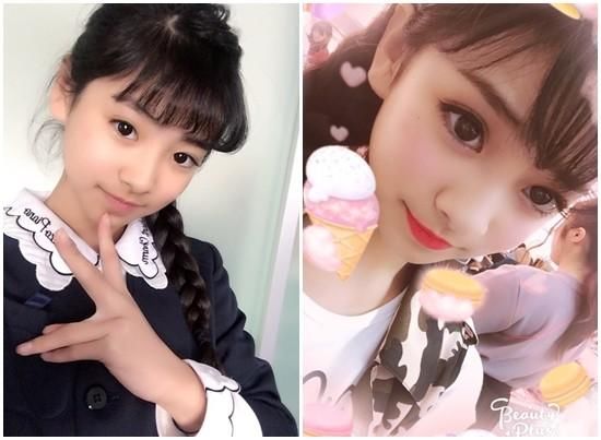 日本12岁外形甜美的六年级女孩,网友喷其化妆后老10岁!