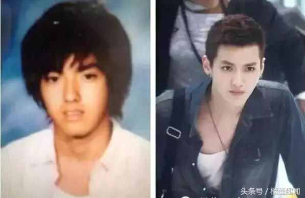 明星出道前后相貌大对比,鹿晗像农村娃吴亦凡