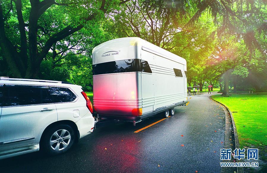 大空间折叠房车亮相上海 伸展开近56平方米