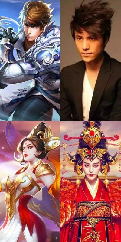 王者荣耀英雄与明星撞脸,貂蝉和杨幂、吴亦凡