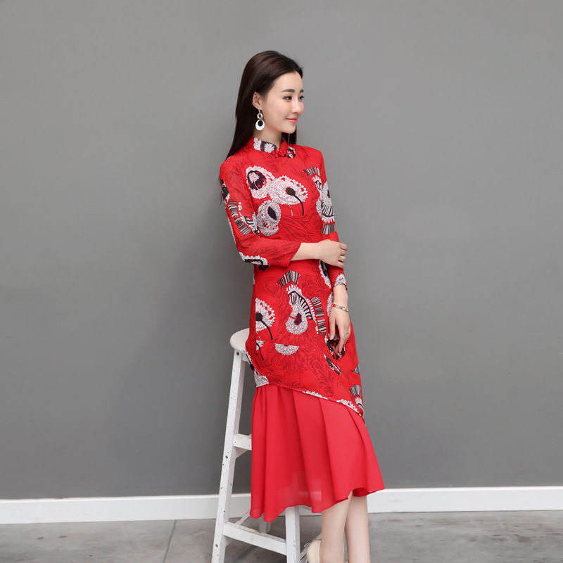 2018新款春装超美连衣裙搭高跟鞋,复古时髦,美