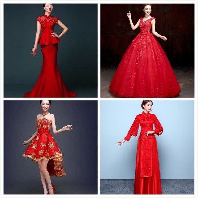 红婚纱图片_新娘红婚纱图片