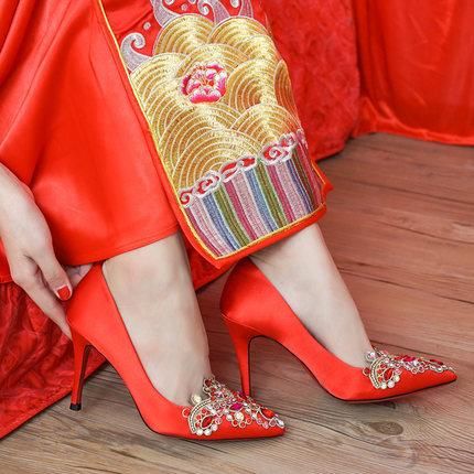 中式婚鞋,这些高跟鞋每双都很美