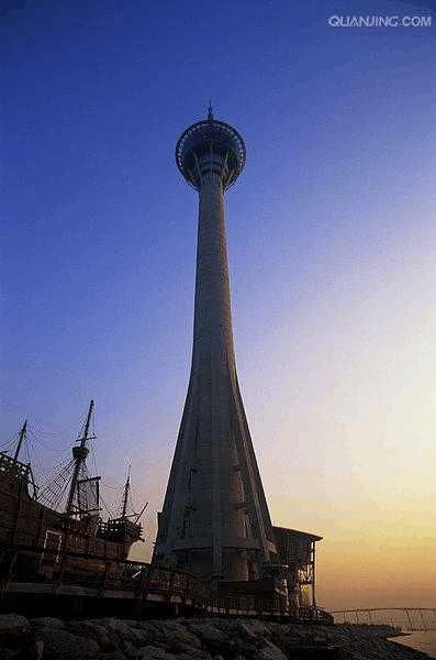 全球十大观光塔之一:澳门塔,总高度338米