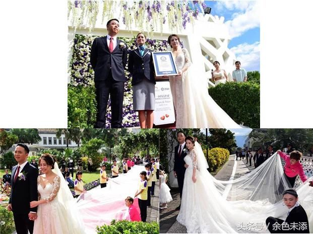 施洛华奇女儿婚纱上的50万颗钻石和世界最长