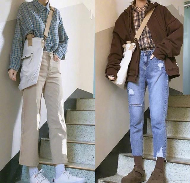 学生范儿十足的中筒袜+小皮鞋搭配,轻松穿出青