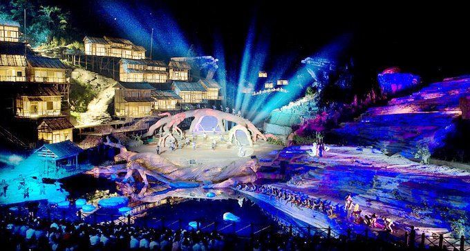 山水实景演出、魔幻音乐剧《天门狐仙·新刘海砍樵》