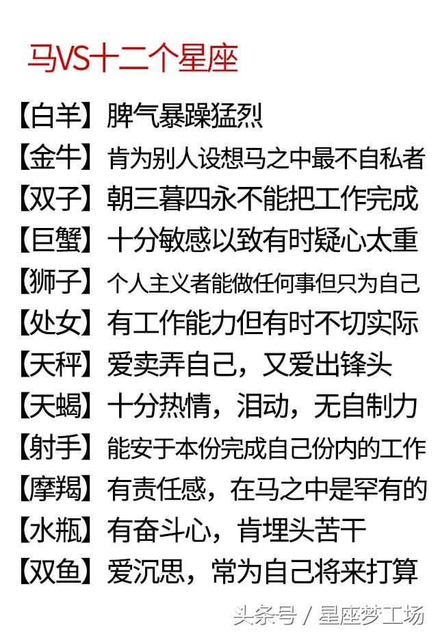 十二星座配对十二生肖超准的性格解析!看看是