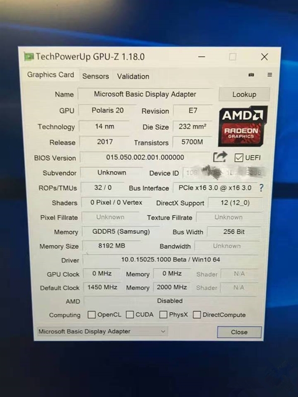 AMD RX 580 GPU-Z截图首曝:核心频率激增 AMD RX 580 GPU-Z截图首曝:核心频率激增