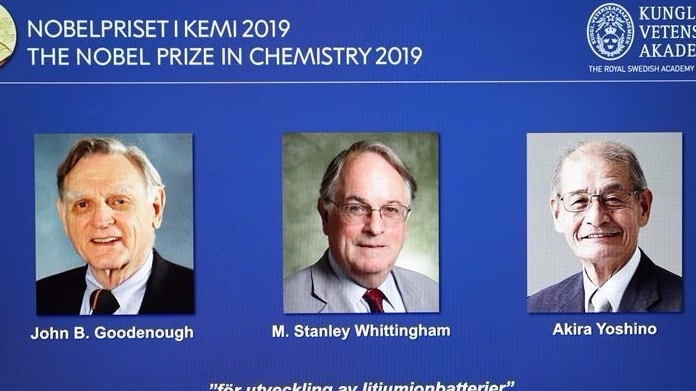 三名科学家分享2019年诺贝尔化学奖