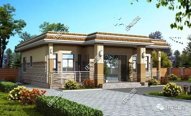 3套农村一层平房,美观省钱,比别墅都美!