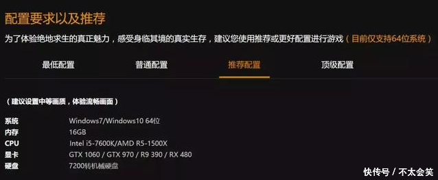 《绝地求生》官网更新配置!显卡最低660,最高