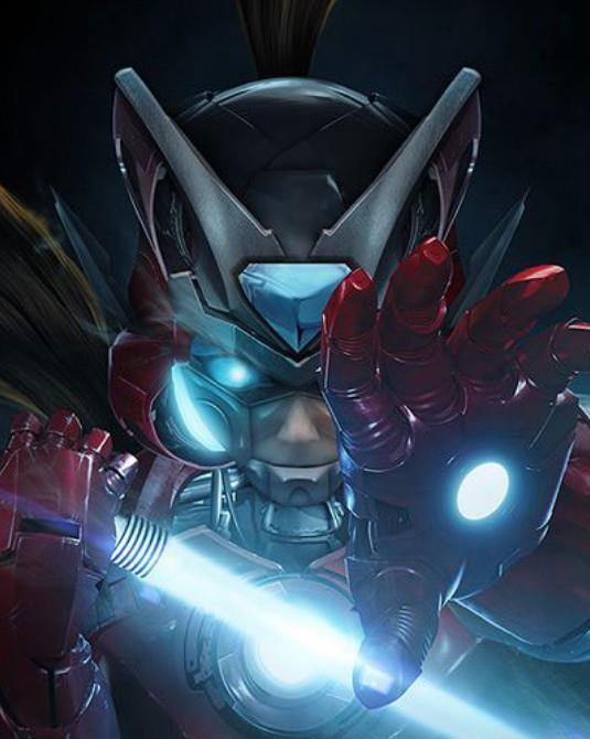 《漫威》钢铁侠cosplay,赛亚人无法直视,摘下