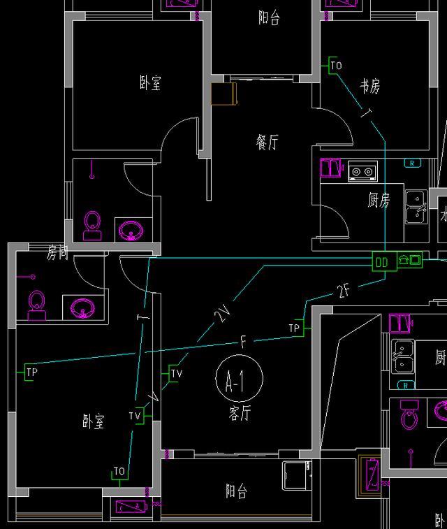 建筑水电安装板面定位图纸怎么看,怎样按图施
