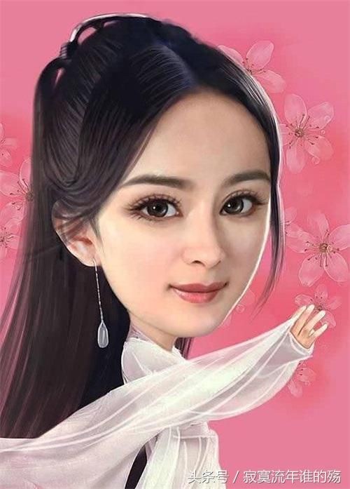 最搞笑的十位明星漫画像,杨幂仙气,赵丽颖显老
