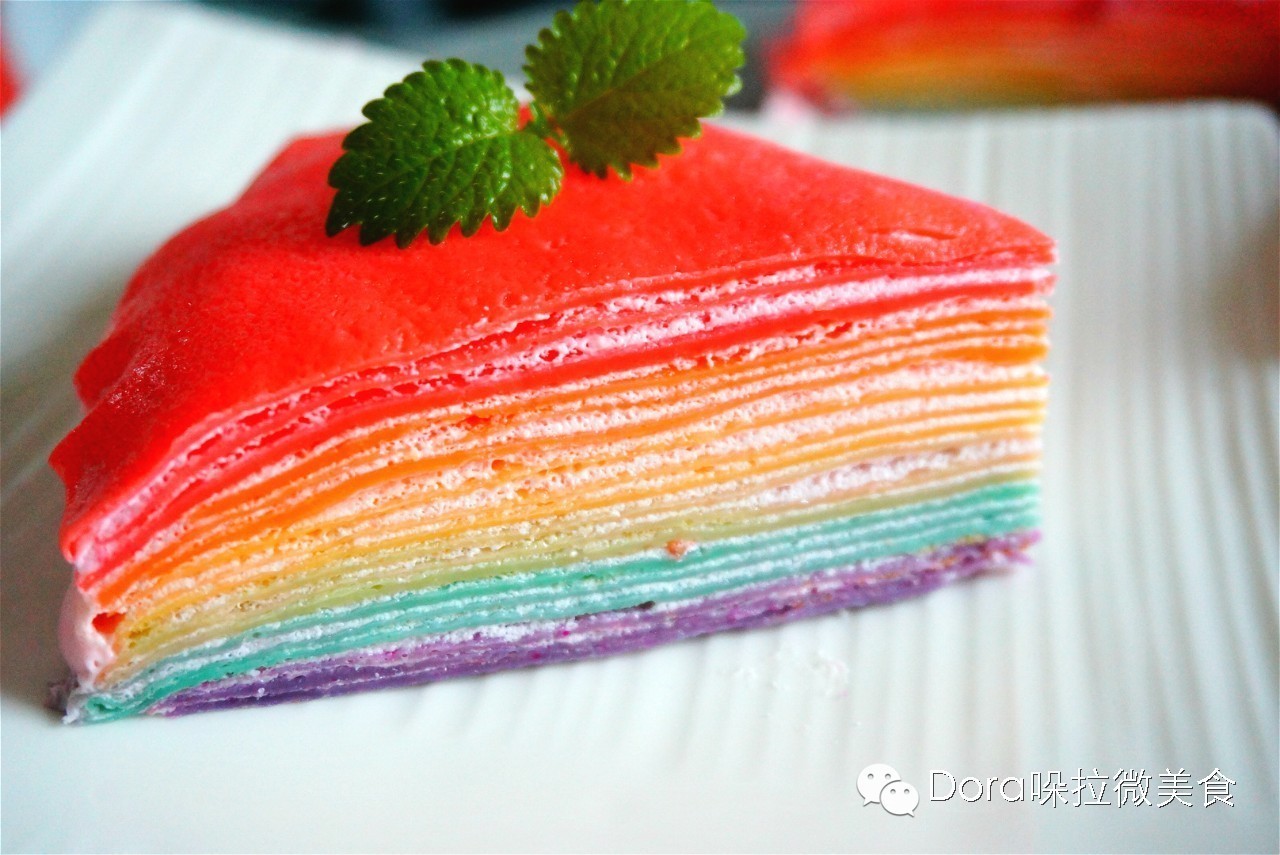 彩虹千层蛋糕图片高清图片