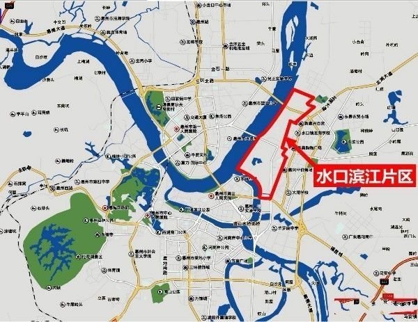 惠州水口滨江片区规划出炉 区域或成房企厮杀战场