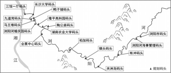 浏阳河走向线路图图片