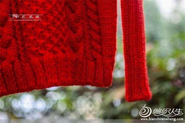 粗针织女童棒针长款打底花纹毛衣,花纹简单易