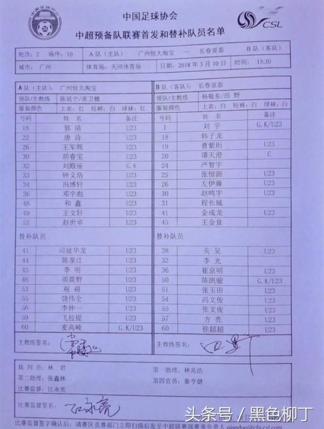 恒大2年后首发阵容呼之欲出!梦想中的全华班迎