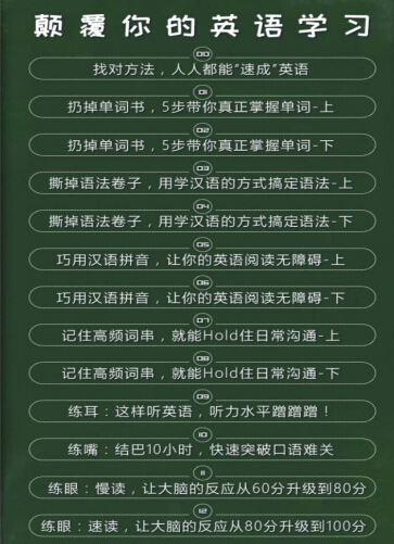 明星老师杨萃先英语颠覆课:让你的英语学习不