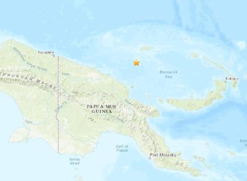 巴布亚新几内亚附近海域发生5.1级地震 震源深度10公里