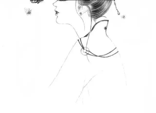 素描插画-古风美人素描教程