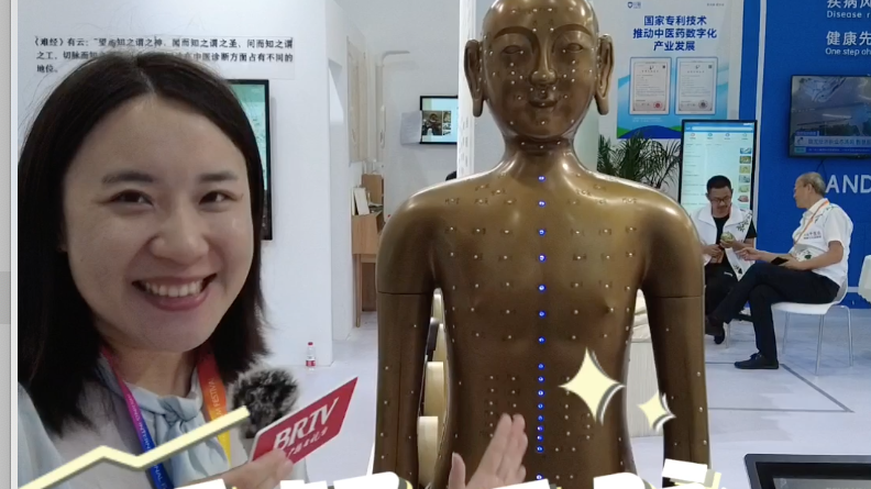 服贸会上智能针灸小铜人教你打通任督二脉