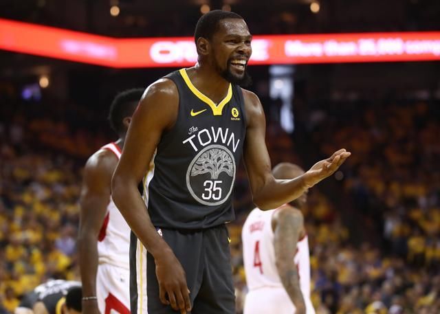 火箭vs勇士G4赛后,勇士末节仅12分,KD梦回雷