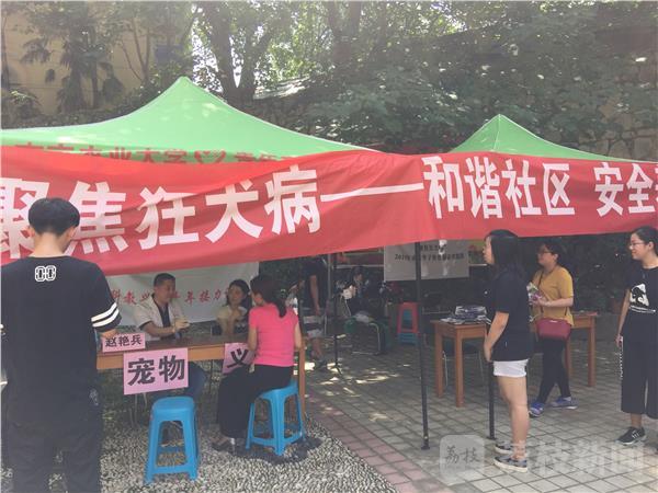 南农大动医学生为居民宠物义诊