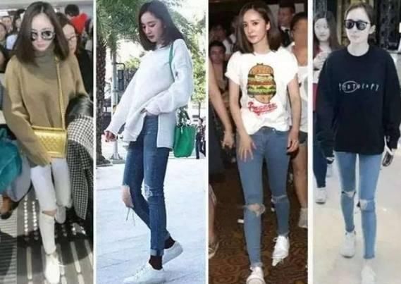 穿皮裤好看还是牛仔裤?杨幂知性美,李沁气场足