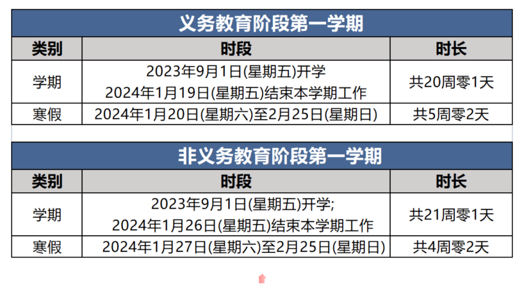 @中小学生和家长 暑假即将结束 请留意《2023-2024学年度校历》