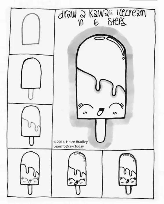 儿童简笔画教程:牛奶面包甜甜圈等,画出吃货宝