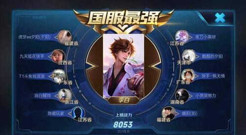 王者荣耀:最强的5大李白,哈迪斯垫底,第一名剑