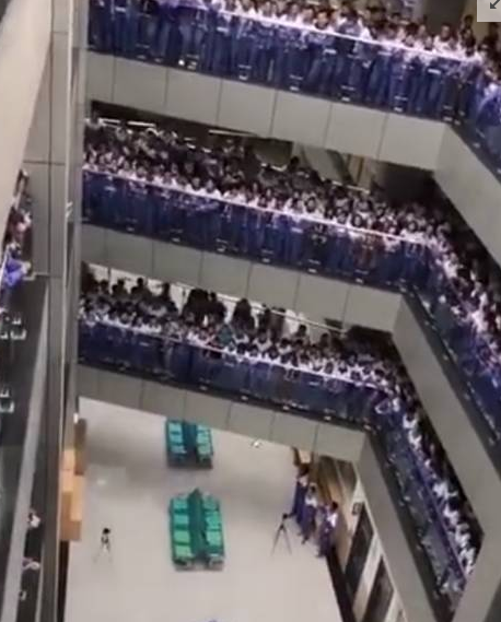 东北师范大学附属中学学生齐唱《单身情歌》。