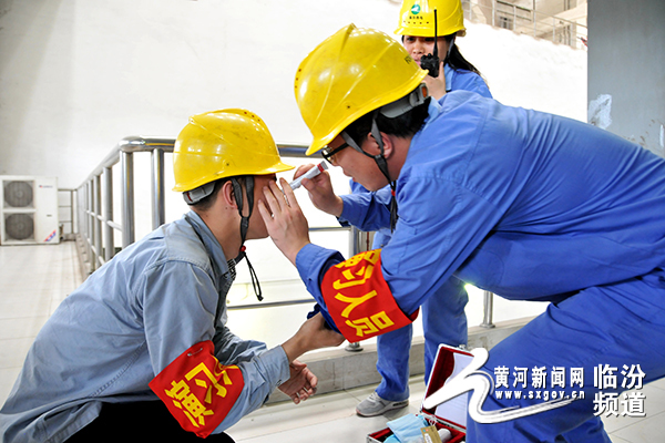 临汾热电公司开展高压蒸汽泄漏烫伤人员应急事