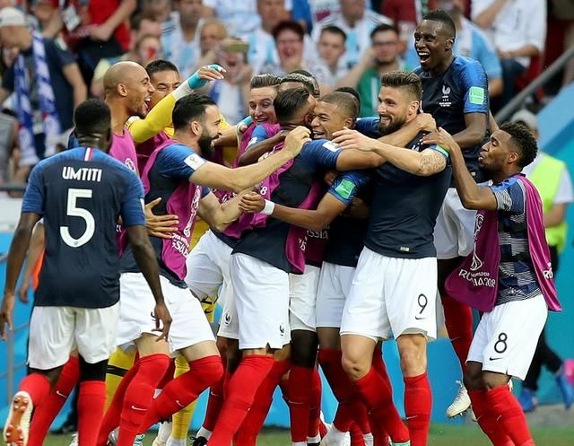 世界杯法国队4:3淘汰阿根廷队 19岁姆巴佩送走