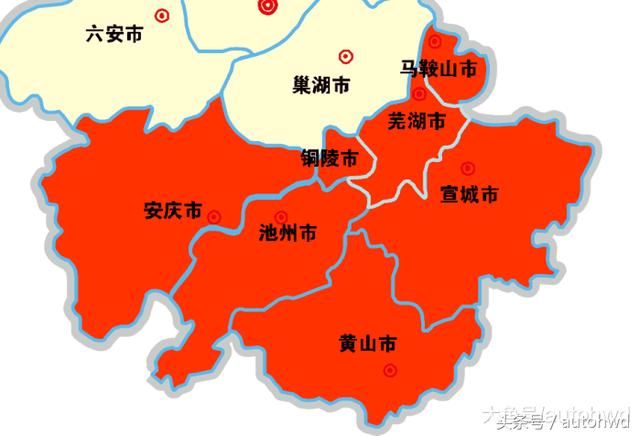 安徽哪些城市属于皖南、皖中和皖北,他们的经