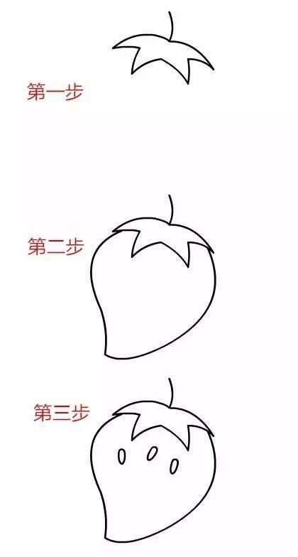 16种水果简笔画,4-6岁孩子很喜欢,妈妈们抓紧