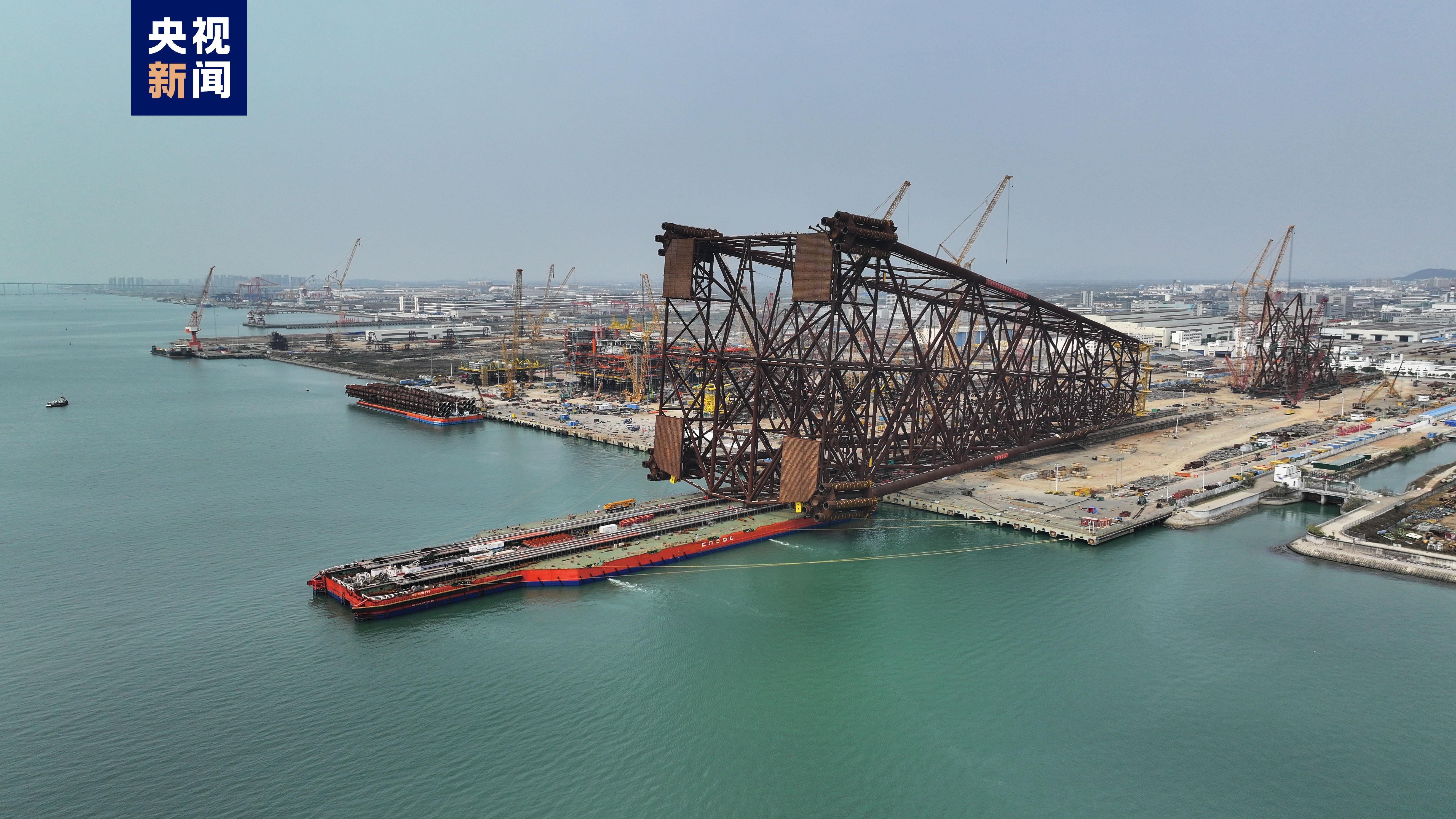 亚洲第一深水导管架“海基二号”建造完工 工程刷新多项亚洲纪录_北京时间