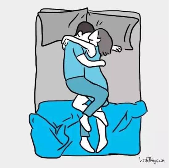 所谓夫妻,就是那个和你同床共枕的人 夫妻之间的睡觉姿势, 可以反映