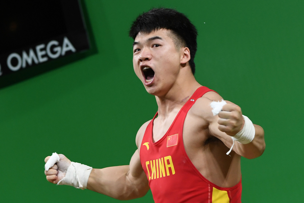 组图-男子举重85公斤级田涛摘银 伊朗强人夺冠