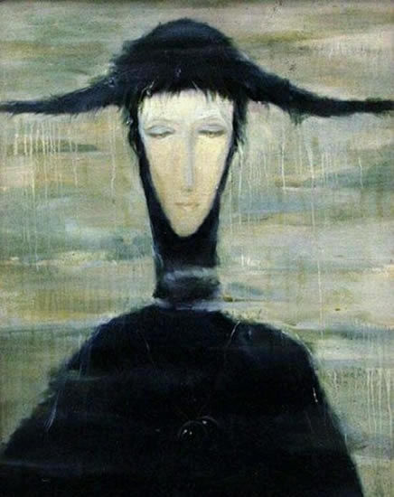 雨中女郎为什么恐怖:恐怖的画雨中女郎图片