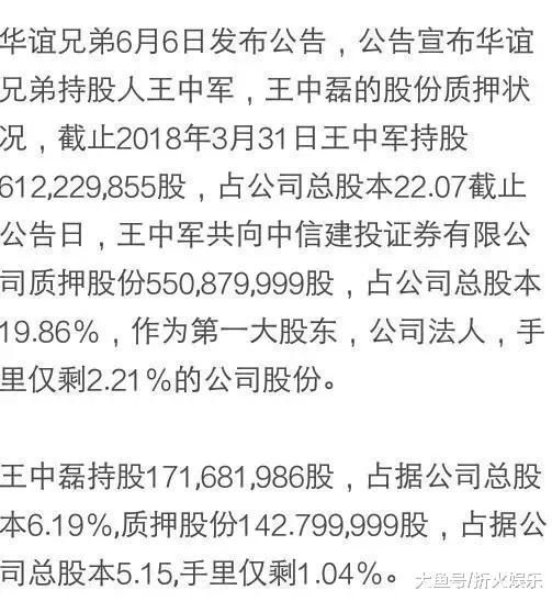 王中军王中磊两兄弟质押华谊全部股权, 袁立: 跑