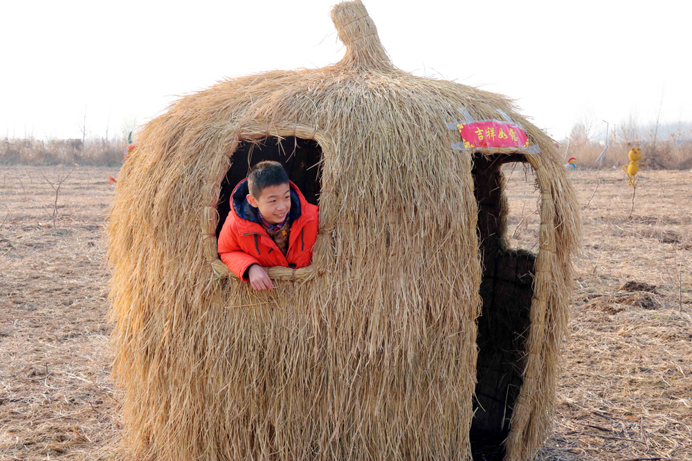 淮北:"稻草人"扮靓春节乡村游