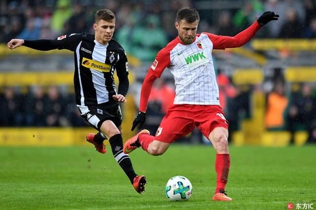 德甲第19轮 门兴格拉德巴赫取胜奥格斯堡 尝得