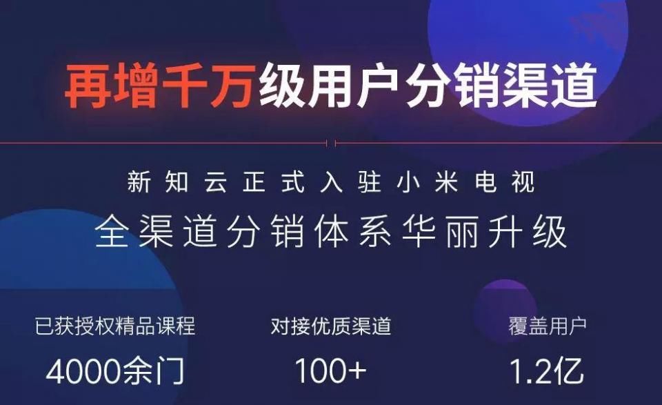 再增千万级用户分销渠道 新知云正式入驻小米