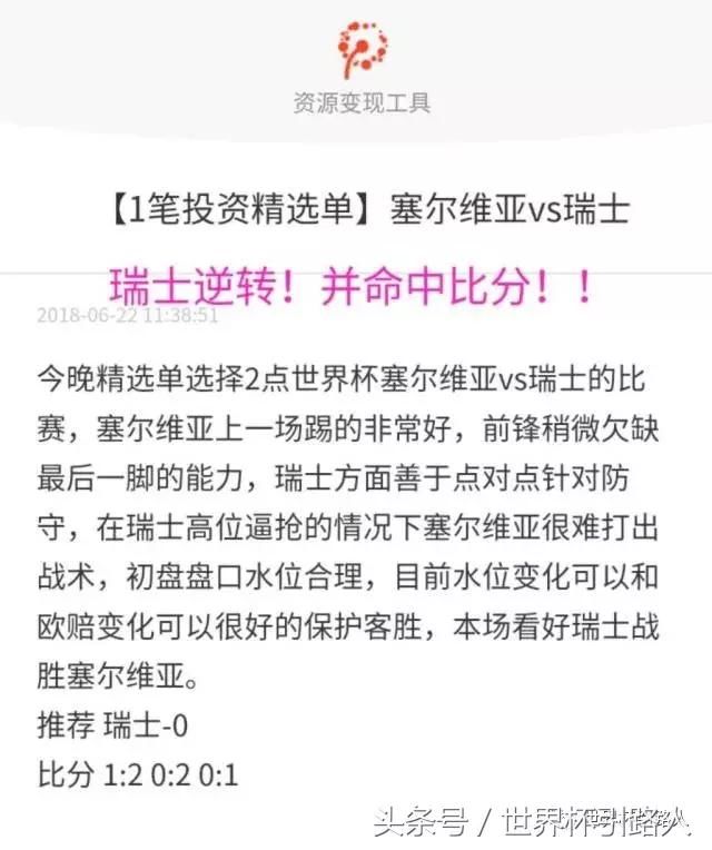 世界杯引路人本届世界杯已经命中10次比分!