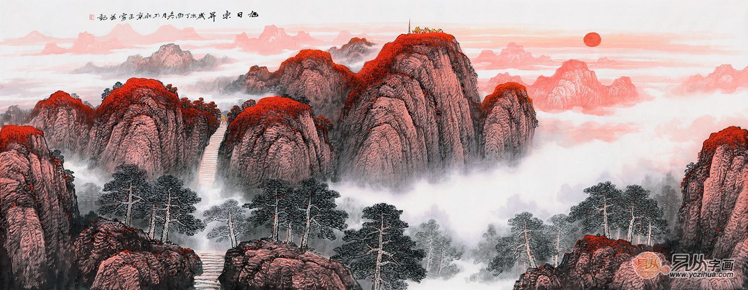 老板办公室挂什么字画好?山水画走心推荐